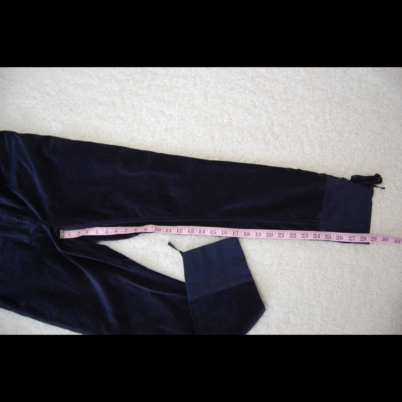 Anthropologie Leifnotes Navy Blue Lace Up Bow Pant - Picture 2 of 6